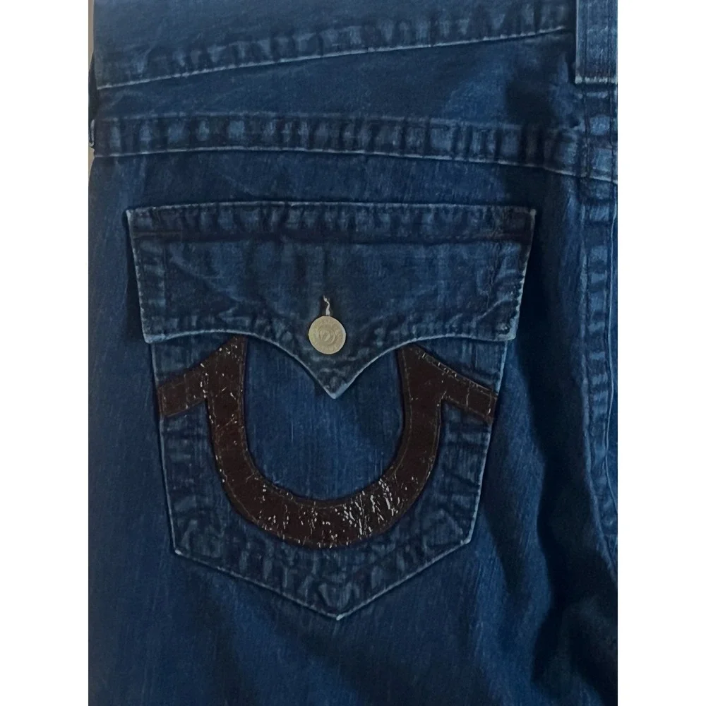 True religion Ricky jeans denim vintage 24–859 LX 603336 embellished men 38 flap
